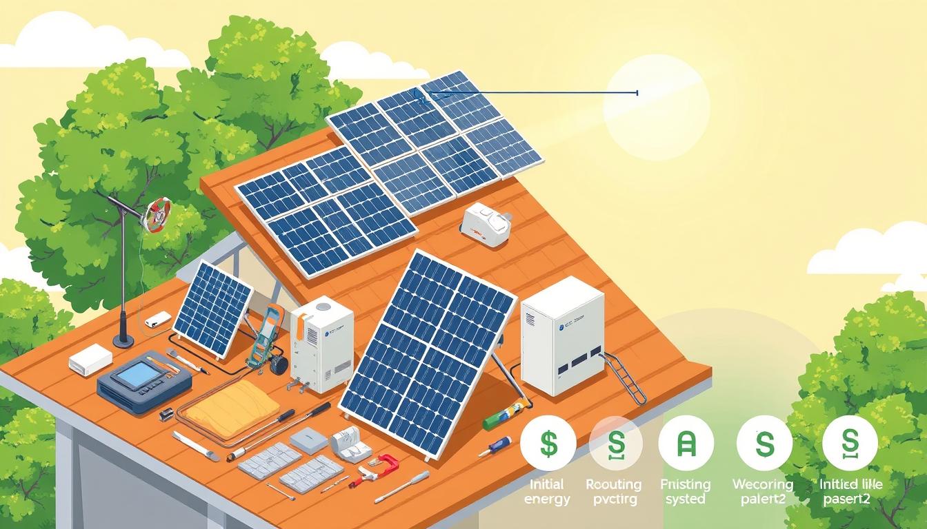 costes iniciales de la instalación solar